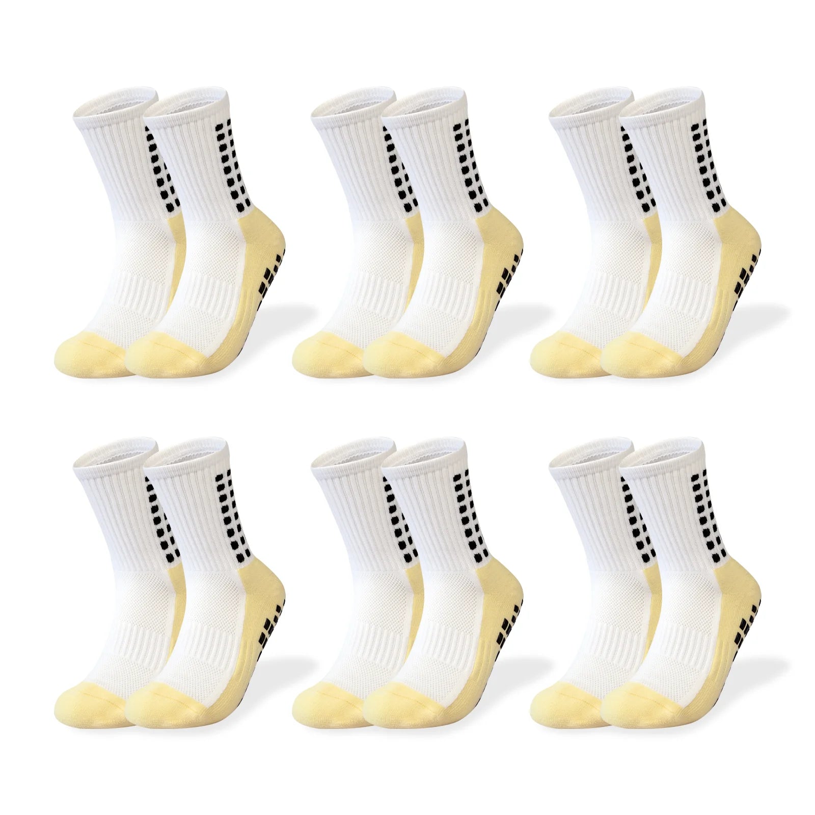 Meia Antiderrapante Esportiva Aura Shaper – Kit 6 Pares - Grip Silicone Profissional para Futebol, Corrida e Treinos | Envio Grátis Brasil