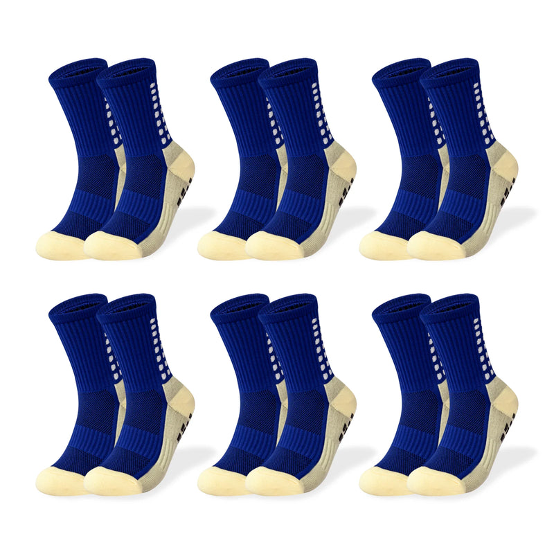 Meia Antiderrapante Esportiva Aura Shaper – Kit 6 Pares - Grip Silicone Profissional para Futebol, Corrida e Treinos | Envio Grátis Brasil