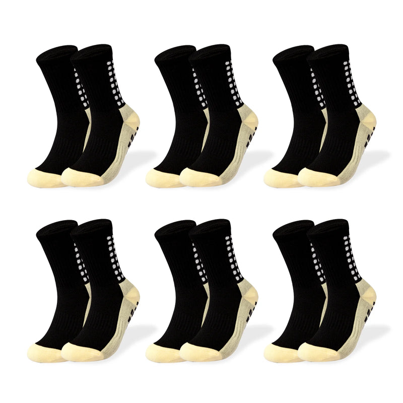 Meia Antiderrapante Esportiva Aura Shaper – Kit 6 Pares - Grip Silicone Profissional para Futebol, Corrida e Treinos | Envio Grátis Brasil